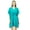 Teal, variant on Bimba Women's V-Neck Tassel Kaftan Short Drawstring Waist Caftan Beachwear Coverup Dress