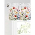 thumbnail image 6 of Valances for Windows Spring Watercolor Rod Pocket Cafe Window Treatments Valance Curtains for Kitchen Bathroom Laundry Basement Windows 42"x12", 6 of 9