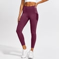 thumbnail image 4 of Compression Leggings for Women High Waisted No Front Seam Lounge Yoga Legging Workout Tummy Control Gym Yoga Pants Purple XL, 4 of 4