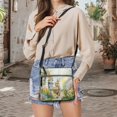 thumbnail image 5 of HELLHERO Easter Bunny Illustration Water-Resistant Purse Satchel for Daily Wear Work, Durable Waterproof Crossbody Purse Adjustable Strap Ladies Shoulder Purse, 5 of 7