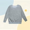 thumbnail image 3 of HAOTAGS Kids Round-Neck Long-Sleeve Sweatshirts (Ages 1 to 13) Lightweight, Soft Pullover Top for Boys and Girls Gray Size 8, 3 of 6