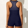 thumbnail image 3 of YOTMKGDO Suit Two Women Bathing Swimsuit with Shorts Top Swimwears Tankinis Set | 01_Blue + XL, 3 of 7