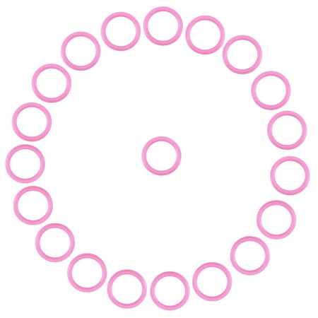 WALFRONT 20pcs Silicone Safe O-Rings Dummy Pacifier Chain Clips Adapter Holder for Baby ,Silicone O-rings Baby Pacifier Clips, O-rings Baby Pacifier Clips