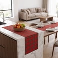thumbnail image 4 of GOFLIC Red Green Tartan Plaid Christmas Table Runner, Farmhouse Checkered Holiday Tablecloth for Dining Table, Coffee Table, Restaurant Xmas & Thanksgiving Party Decor, 4 of 8