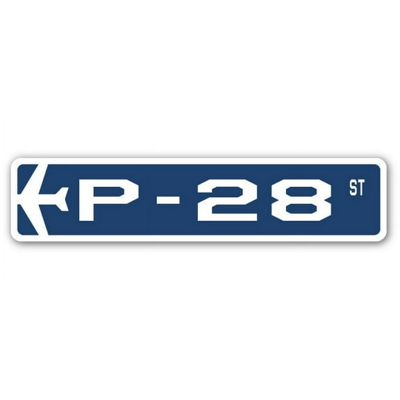 P-28 Street Sign Air Force Aircraft Military | Indoor/Outdoor | 18" Wide