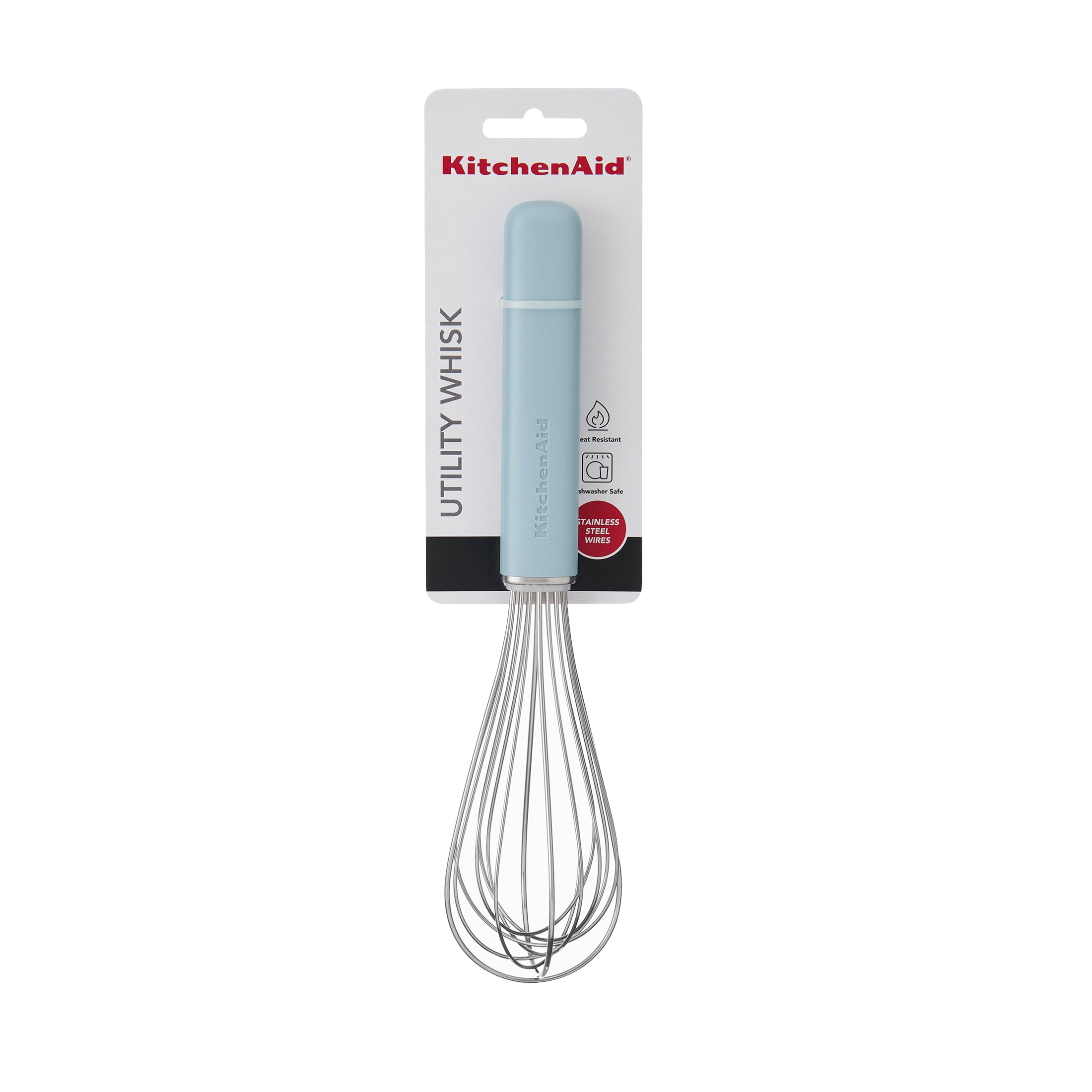 KitchenAid Stainless Steel Wire Kitchen Whisk with Ergonomic Handle, Mineral Water
