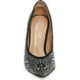 thumbnail image 4 of Lauren Lorraine Kelli Black Silver Rhinestone Embellished High Heel Pointed Pump (Black, 7.5), 4 of 5