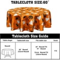 thumbnail image 2 of Halloween Tablecloth Round 60 Inch - Fall Table Cloths Pumpkins Ghost Circle Table Cover for Party Picnic Kitchen Dining Room, 2 of 6