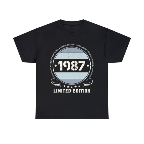 Vintage 1987 T Shirts for Men Retro Funny 1987 Birthday Shirts for Men Plus Size Big and Tall
