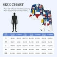thumbnail image 4 of Xecao The Map Of United States Print Pajamas Set Mens Pajamas Long Sleeve Loungewear Two-Piece Sleepwear Button-Down Pjs Set,2PJS-Small, 4 of 7
