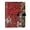 Golden Roses, variant on DIY Ice Fox Printed Microfiber Leather Notebook 9.2x6.7" Refillable Binder Journal with Pen Loop&Pockets 100 Sheets