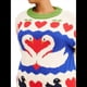 thumbnail image 3 of Suéter Tipo Túnica con Estampado de Cisne para Mujer, Cuello Redondo, Larga, Informal, Holgado, de Punto, para Otoño S, 3 of 10