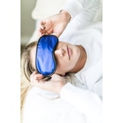 Dream Essentials Snooz Silky Soft Satin Sleep Mask - Royal Blue, Dual Strap Mask With Nose Bridge to Block Out Light. Blindfold, Eye Shade