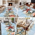 thumbnail image 6 of Starfish Shell Area&nbsp;Rug 5x8ft Summer Beach Non-Slip&nbsp;Washable Square&nbsp;Rugs Soft Felt Indoor Floor Mat for Bedroom Kitchen Living Room Bathroom, 6 of 9