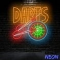 thumbnail image 3 of Handmadetneonsign Darts Neon Sign, Dartboard Led Sign, Dart Game Wall Art Light, Wall Decor 94913, 3 of 5