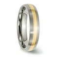 thumbnail image 4 of Titanium 14k Gold Inlay 5mm Ring Man Wedding Precious Metal   For Dad Mens  For Him, 4 of 10