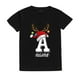 thumbnail image 1 of Camiseta personalizada de Navidad para niños, inicial con nombre, ropa para niños, Tops, trajes de fiesta de Navidad para niños y niñas, camiseta de vacaciones para niños, 1 of 4