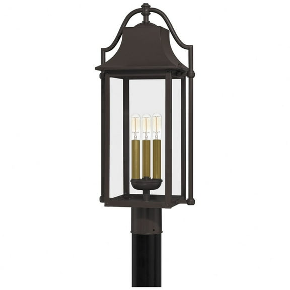 Quoizel MAN9011WT Manning Outdoor Post, 3-Light 180 Total Watts, Western Bronze