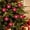 RED D-Free Size, variant on Faux Fur Christmas Ball Ornaments, Hanging Decorations with Santa Snowman Pendants, Cute Mini Baubles Set for Xmas Tree Wreath Holiday Home Party Decor