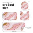 thumbnail image 3 of Pink and Gold Marble Pattern Bathroom Rug Set 4 Piece,Includes Contour,Lid Cover,Bath Mat,Non-Slip Extra Soft Absorbent Washable, 3 of 5