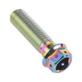 thumbnail image 2 of Wanyifa Titanium Flange Hex Head Bolt M10 20 25 30 35 40 45 50 55 60 65 70 75 80 85 90mm Screws,M10x35mm Pitch 1.25mm,Rainbow,4 Pcs, 2 of 6