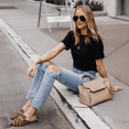 thumbnail image 2 of Decould sylf Womens Mules Flats Shoes Comfortable Suede Slip On Shoe Round Toe Dressy Casual Buckle Loafers, 2 of 6