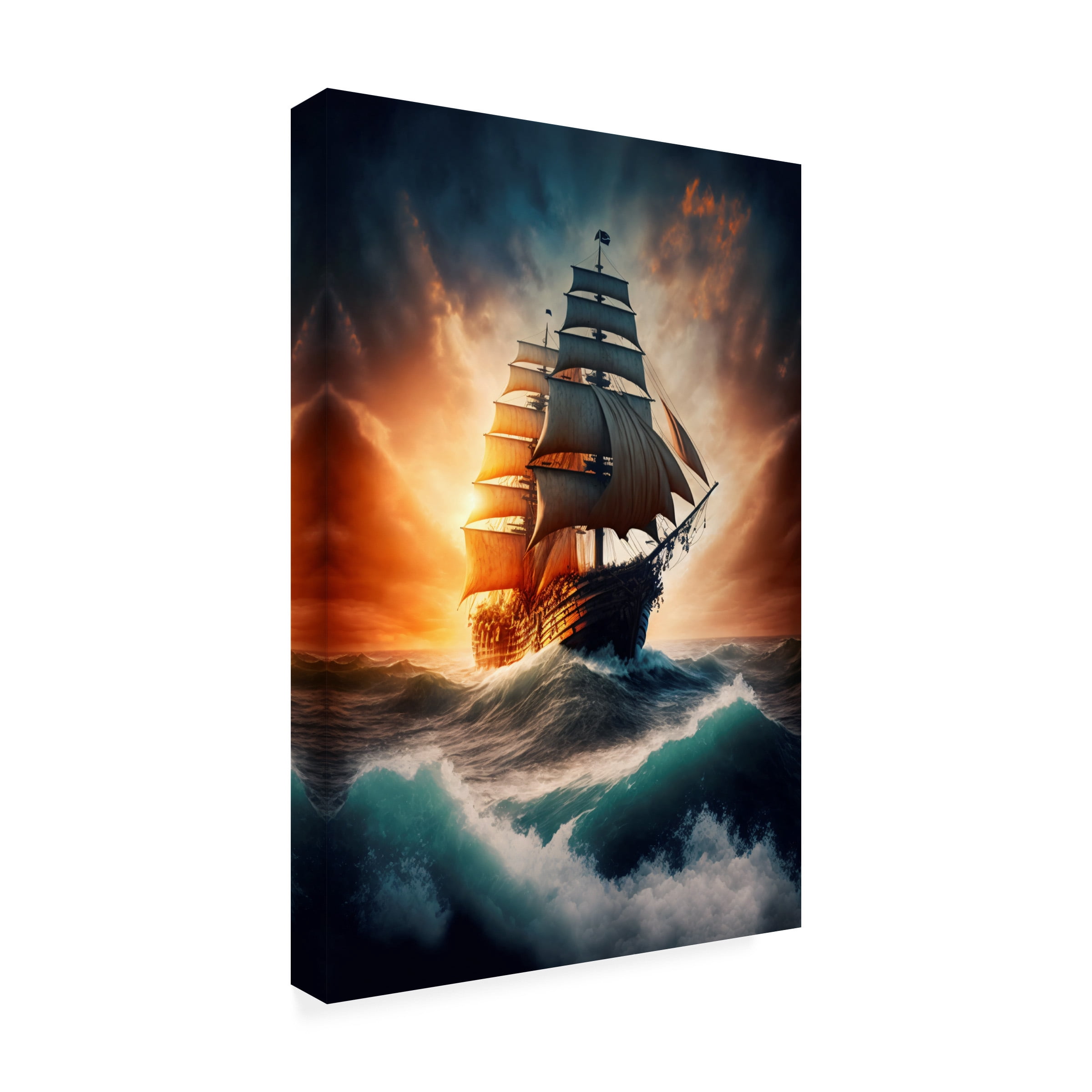 Canvas Wall Art - Ray Heere 'The Flying Dutchman 22' Wall Art for Living Room, Bedroom, or Office DÃ©cor by Trademark Fine Art - 12 x 19 Inches
