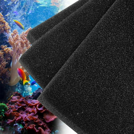 Biological Filter Foam - 100x100x2cm Black Aquarium Fish Tank Biological Cotton Filter Foam Sponge Pad