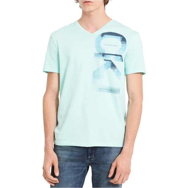 Calvin Klein Mens Vertical Ckj Graphic T-Shirt, bay, L