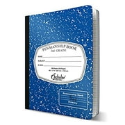 iScholar Grade 3 Primary Composition Book, 7.5 x 9.75 Inches, 80 Sheets, Skip Line Ruling, Blue Marble (10030)