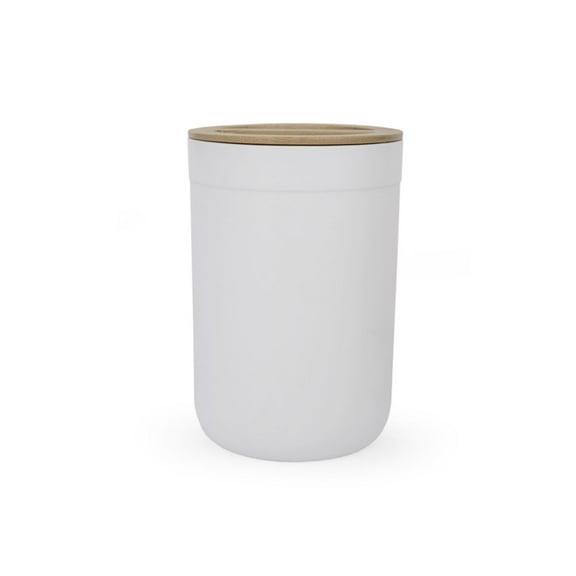 MAINSTAYS Bamboo and Plastic Toothbrush Holder