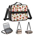 thumbnail image 5 of Strawberry and Berry White Pattern Insulated Lunch Bag with Shoulder Strap and Bottle Holder,Bento School Lunch Bag Box,11x9.5x3.5 Inches, 5 of 5