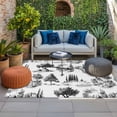 thumbnail image 2 of Farmhouse Country Outdoor Rug for Patio/Deck/Porch, Non-Slip Large Area Rug 4 x 6 Ft, Black Vintage Trees Rustic French Garden Indoor Outdoor Rugs Washable Area Rugs, Camping Rug Carpet Runner, 2 of 8