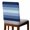 Blue, variant on Navy Blue Ombre Chair Back Cover for Dining Room Set of 8, Gradient Navy Blue Woods Farmhouse Removable Kitchen Chair Slipcovers, Washable Seat Protector for Restaurant Party Banquet Wedding Décor