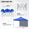thumbnail image 4 of MASTERCANOPY 8 x 8ft Pop-up Canopy Tent with 1 Sidewall, Blue, 4 of 7