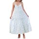 thumbnail image 1 of INSPIRAR CHIC Vestido Maxi Boho Sin Mangas de Verano Floral con Tirantes 2XL Azul, 1 of 6