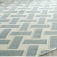 thumbnail image 3 of Safavieh Dhurries Zola Geometric Wool Area Rug, Turquoise/Ivory, 6' x 6' Round, 3 of 8