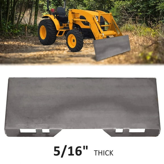 Kojem 5/16" Skid Steer Attachment Plate Quick Attach Mount Plate Compatible with Bobcat Kubota Skid Steers and Tractors Steel