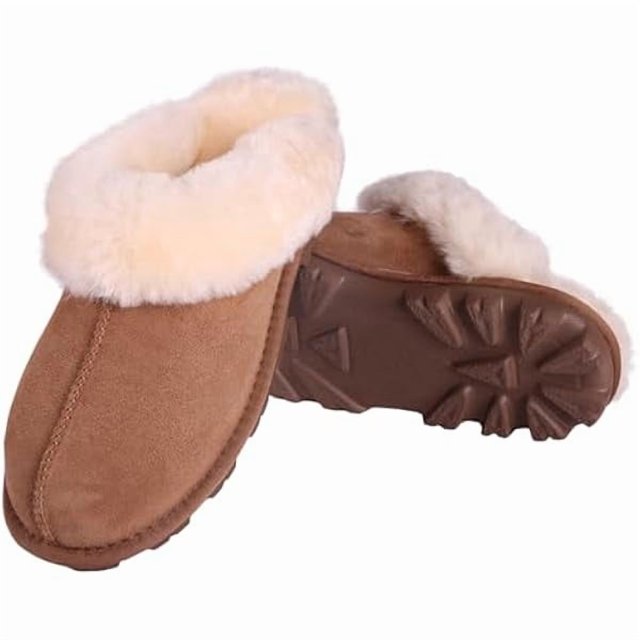 wonima44 Australian Sheepskin Slippers for Women - Luxuriously Soft and Sturdy, Ideal for Indoor and Outdoor Use - Shearling and Sheepskin Mule Slippers for Women