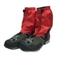 thumbnail image 4 of Raindrops Waterproof Breathable Outdoor Gaiters for Hiking with Adjustable Elastic Band and Snap Hook Red Oxford Cloth, 4 of 8