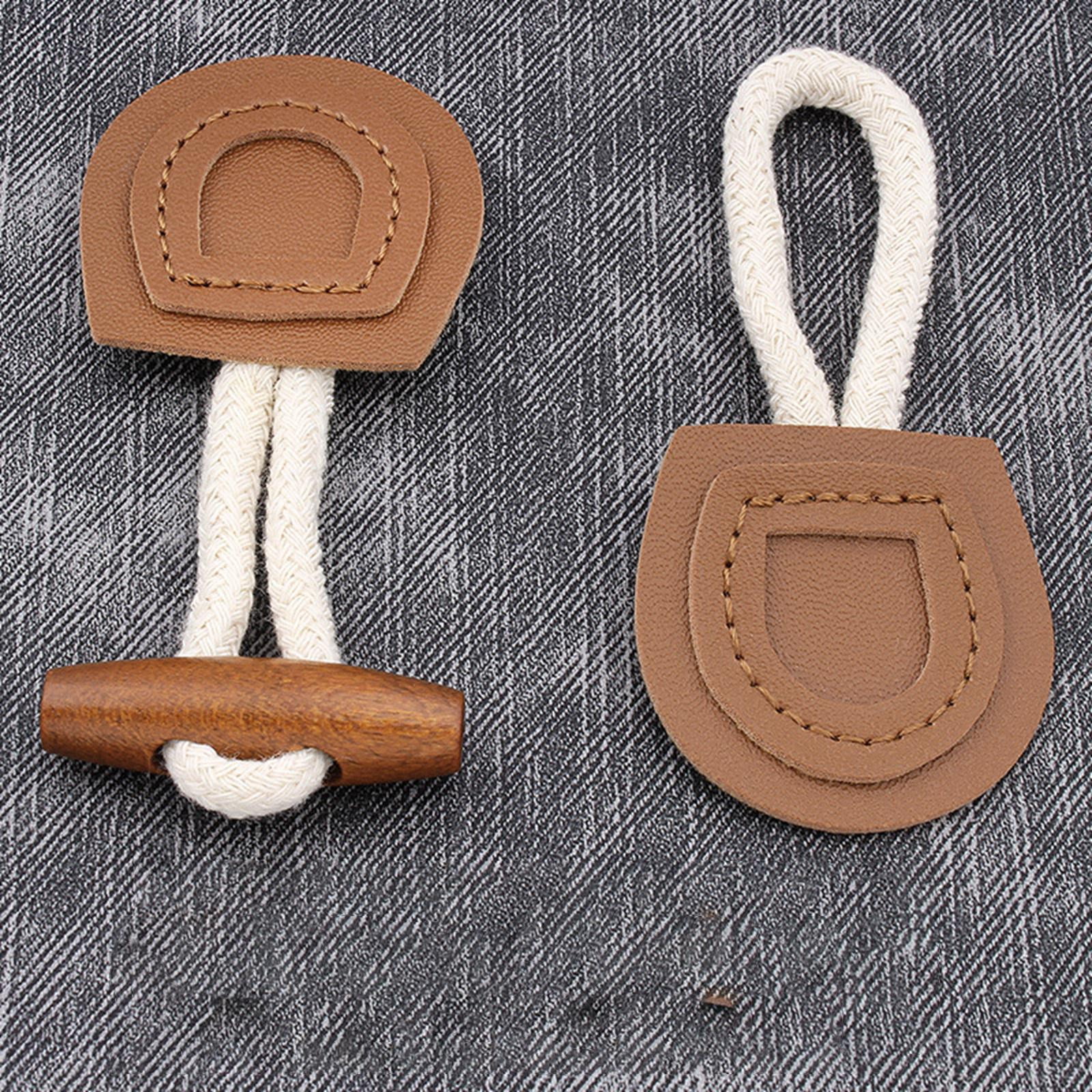 Toggle Closure,pu Leather Toggle Closures Sewing Fasteners,PU Sewing Buckle Coat Fastener Clothes Decoration,Duffle Coat Sewing Crafts Clothing Accessories,Sew on Toggle Closure Button for