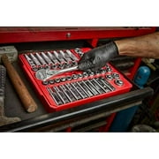 Milwaukee Tool 47pc 1/2 Drive Metric and SAE Ratchet and Socket Set with FOUR FLAT Sides