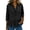 Black, variant on Women Shirts Casual Regular Fit Women's Clothing 3/4 Sleeve Women Casual Tops for Shopping and City Stroll S-3XL