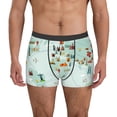 thumbnail image 2 of Goofa World Travel Map Printed Men's Boxer Briefs Underwear, Moisture-Wicking Underwear, Trunk,Soft and Breathable Cotton Underwear-X-Large, 2 of 9