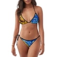 thumbnail image 1 of Fotbe Whimsical Sunflowers Night Sky Traje de Baño para Mujer de Dos Piezas – Bikini Sexy de Tirantes Tipo Halter con Diseño Triangular, 1 of 6