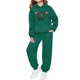 thumbnail image 2 of Conjunto de sudadera con capucha de manga larga para niños con estampado invernal y pantalones deportivos con lazo en las piernas, deportivo informal con forro polar para mayor calidez, conjunto de do, 2 of 5