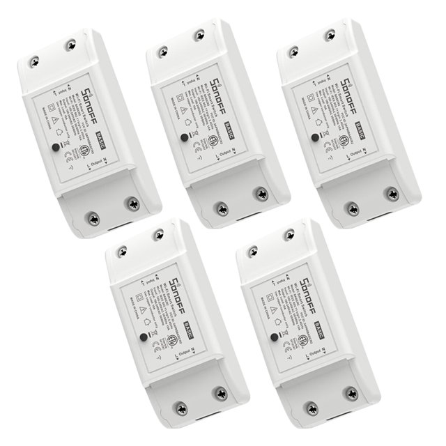 SONOFF Basic Wifi Switch funciona con Alexa para Google Home Timer 10A / 2200W Interruptor Abanopi Interruptor remoto inalámbrico
