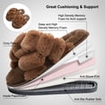 thumbnail image 7 of Barerun Plush Furry Cozy Memory Foam Women's Slippers, Brown, 7 of 7