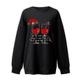 thumbnail image 2 of Gibobby Sudadera Navidad mujer Sudadera con estampado navideño para mujer, holgada, cuello redondo, manga larga, informal, básica, sin capucha(Negro,G), 2 of 3