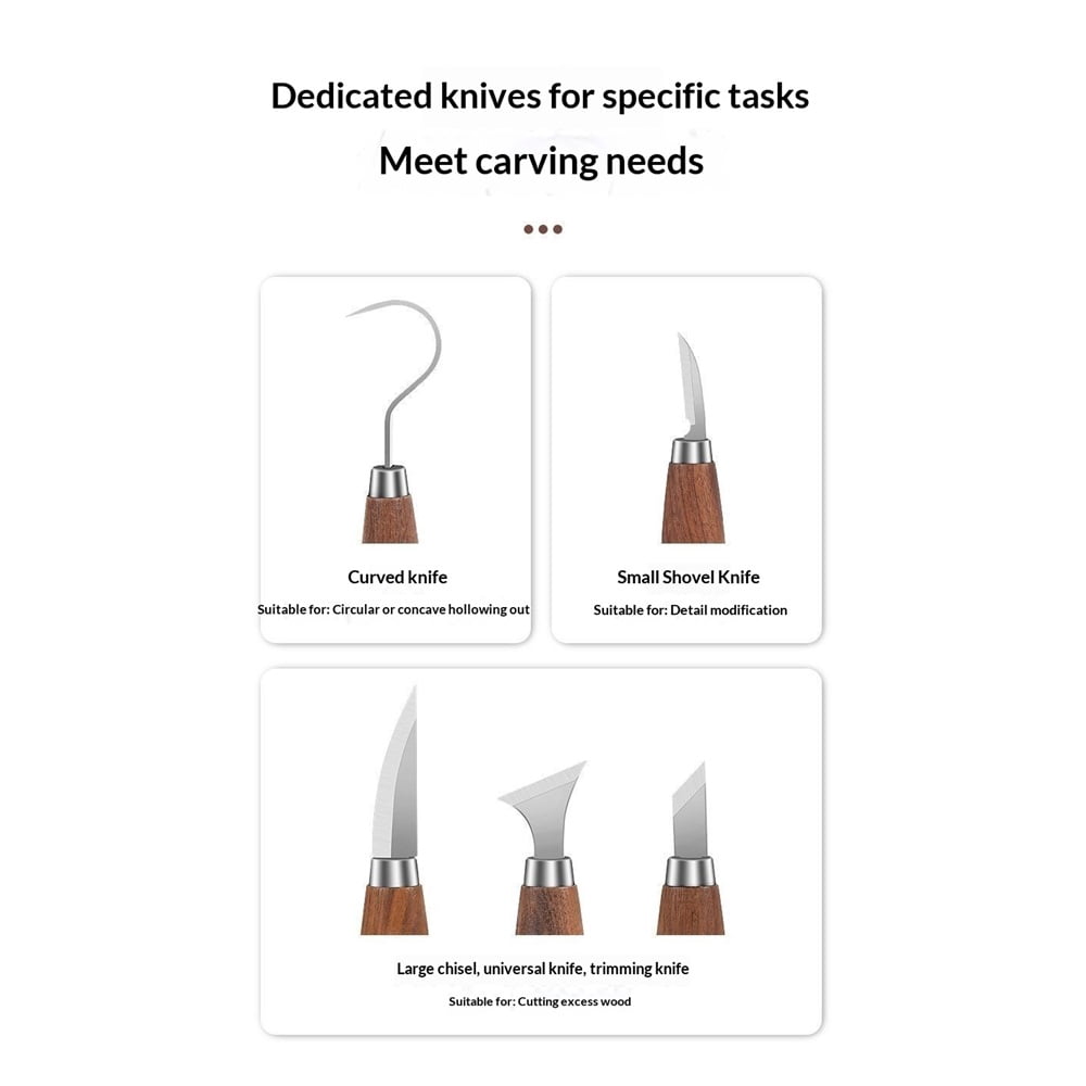 Wood Carving Tools Kit- Deluxe Spoon Carving Knife Kits for Beginners,Wood Carving Tools Knife Kit Set Woodworking Carving Kit for Beginners Spoon